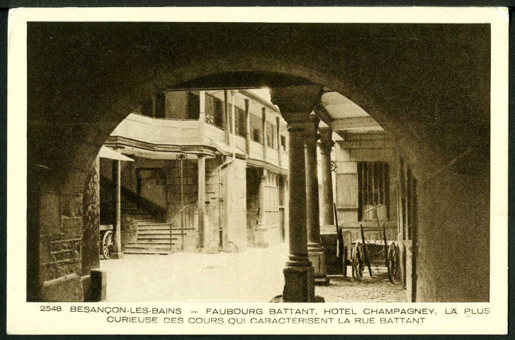 Hôtel Champagney, rue Battant