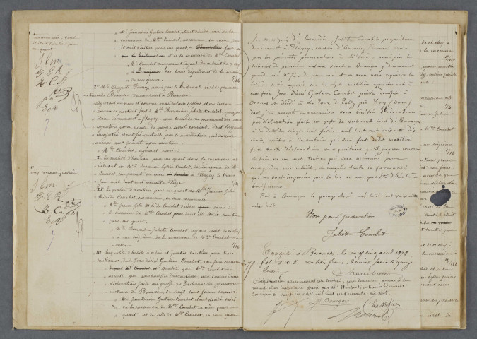 Extrait - Inventaire après décès de Courbet