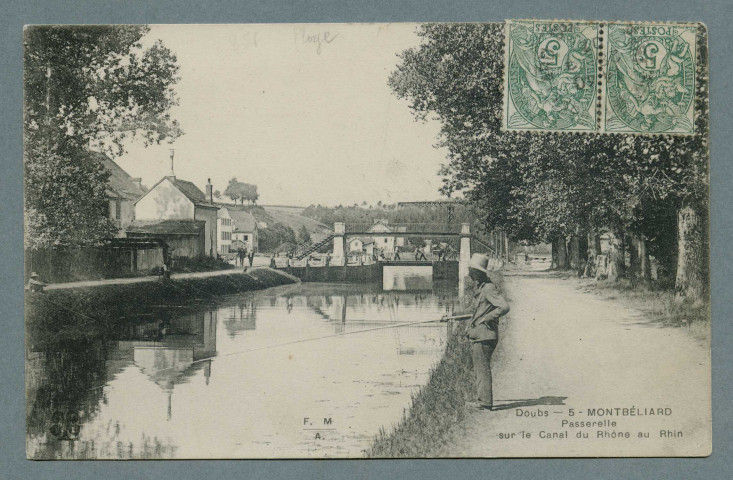 Passerelle sur le canal du Rhône au Rhin