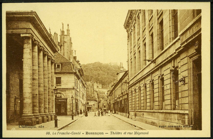Vue du théâtre municipal, rue Mégevand