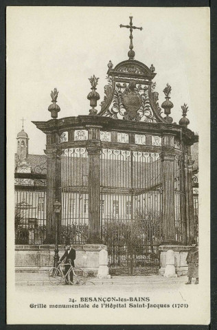 Grille en fer forgé de l'hôpital
