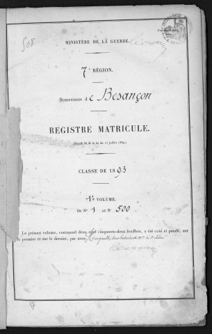 Volume 1, nos 1 à 500