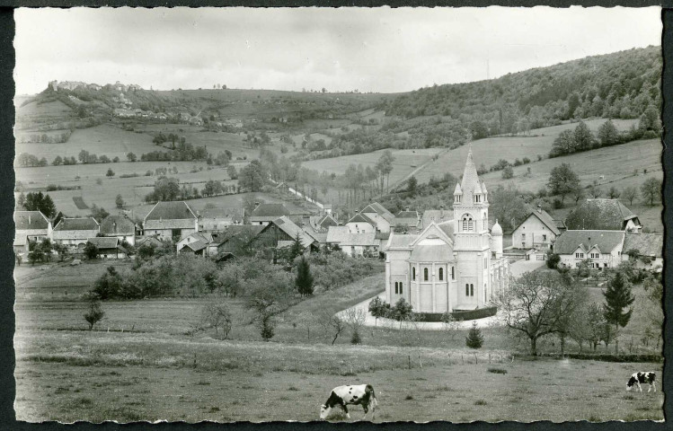 Basilique Sainte-Jeanne Antide, abside et vue sur Belvoir