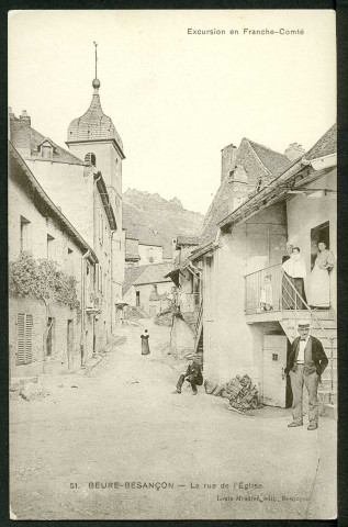 Beure - Besançon. La rue de l’Église