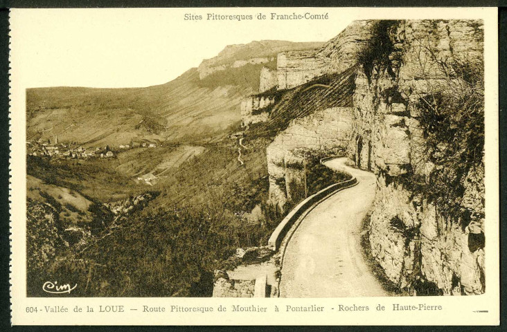 Route pittoresque de Mouthier à Pontarlier. Rochers de Haute-Pierre
