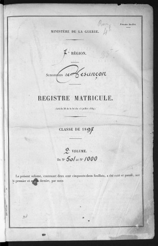 Volume 2, nos 501 à 1000