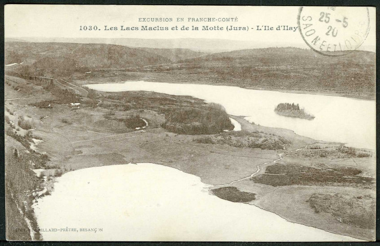 Les lacs Maclus et de la Motte (Jura). L'île d'Ilay