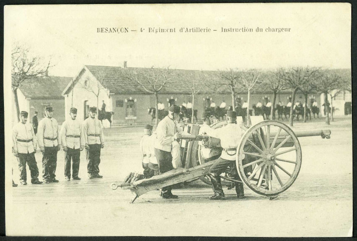 4e régiment d'artillerie, instructions du chargeur