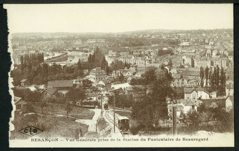 Vue prise de la station du funiculaire de Beauregard