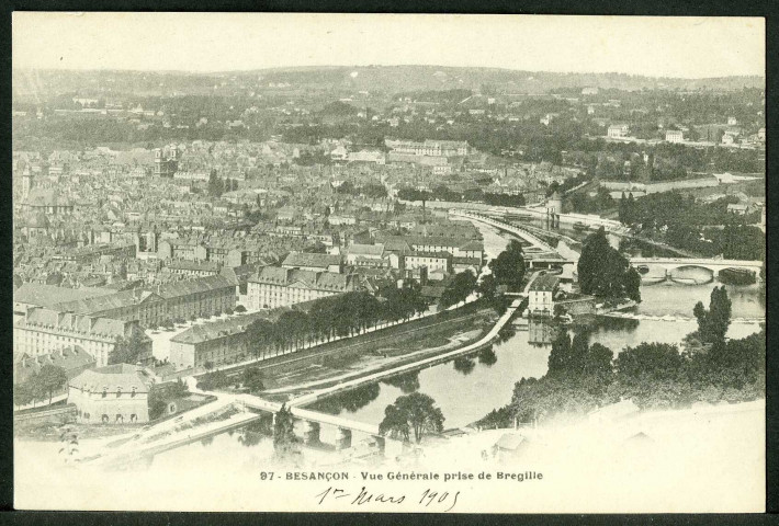 Vue générale prise de Bregille