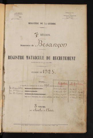 Volume 3, nos 1001 à 1262 et 1625 à 1628