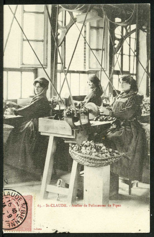 Atelier de la polisseuse de pipe