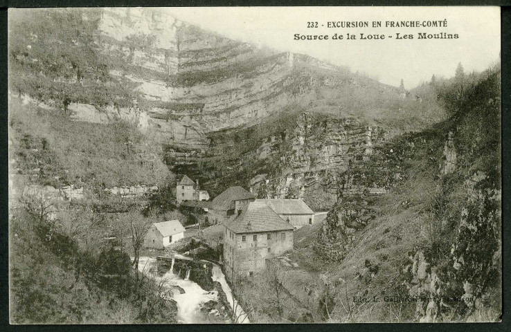 Source de la Loue. Les moulins