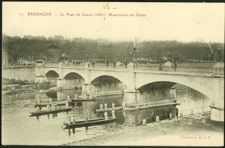 Manoeuvres du génie sur le Doubs
