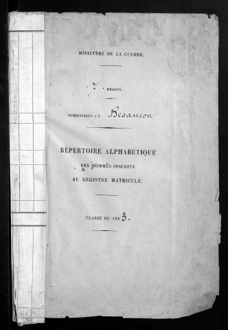 Table alphabétique