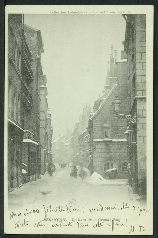 Le haut de la Grande Rue en hiver