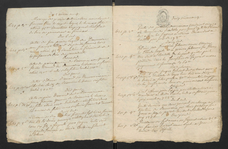 Minutes, testaments et répertoire