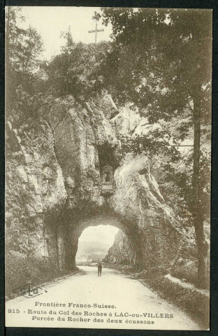 Route du col des Roches à Lac-ou-Villers, percée du Rocher des Deux Écussons