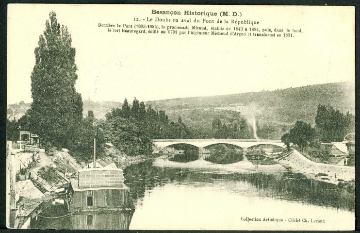 Le Doubs en aval du pont de la République
