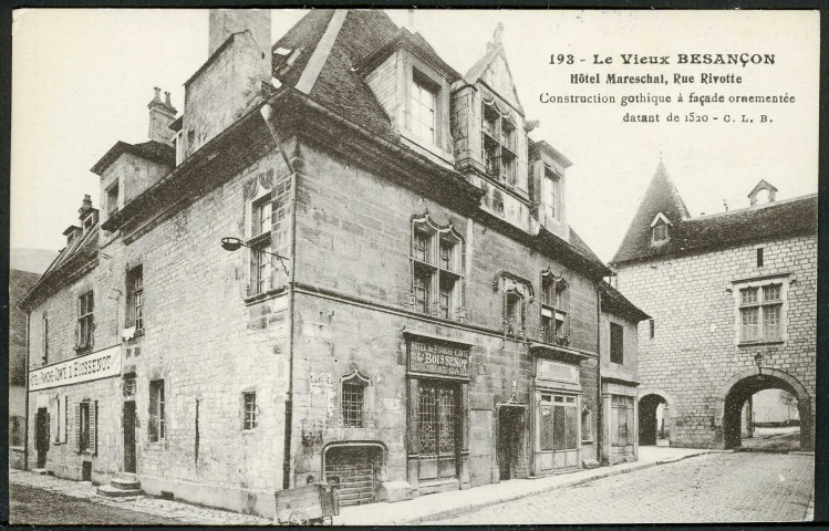 Hôtel Mareschal, rue Rivotte