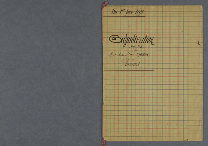 Extrait de minute - Procuration autographe de Paul Cézanne