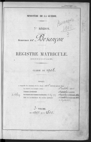 Volume 3, nos 1001 à 1483