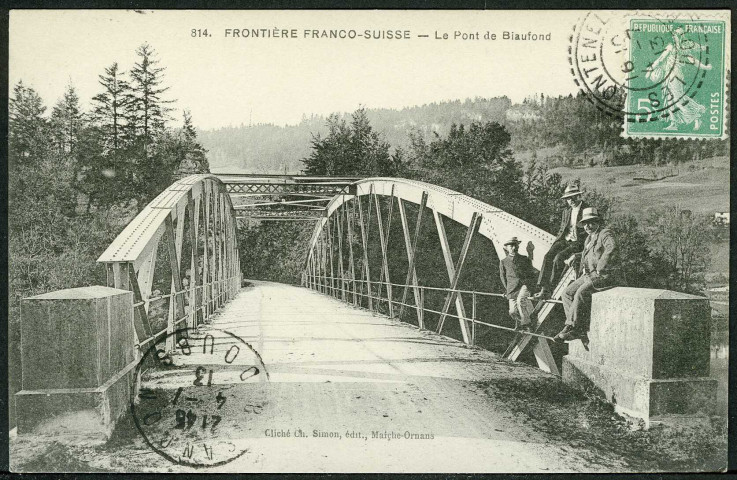 Frontière Franco-Suisse. Le pont de Biaufond