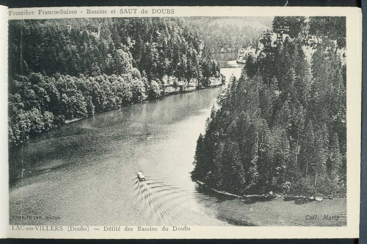 Lac-ou-Villers (Doubs). Défilé des bassins du Doubs