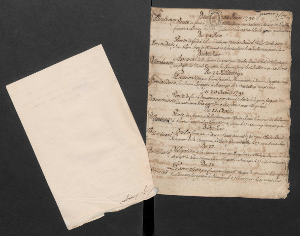 Minutes et répertoire