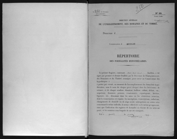 Volume n° 250