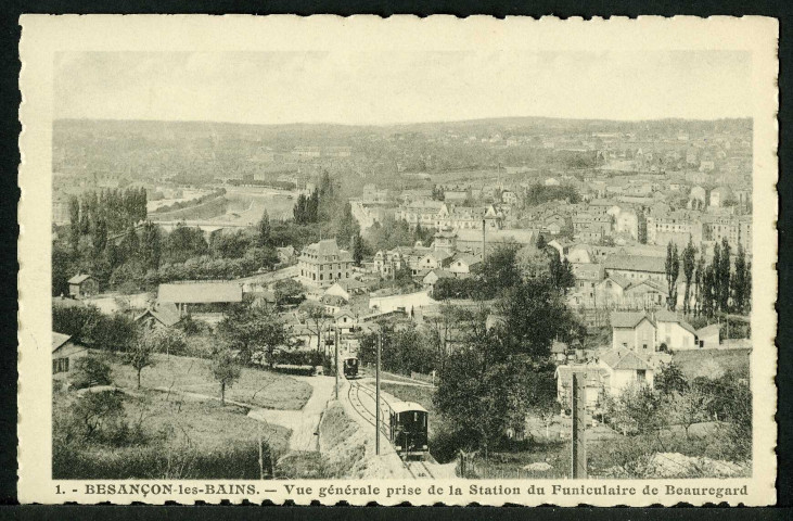 Vue prise de la station du funiculaire de Beauregard