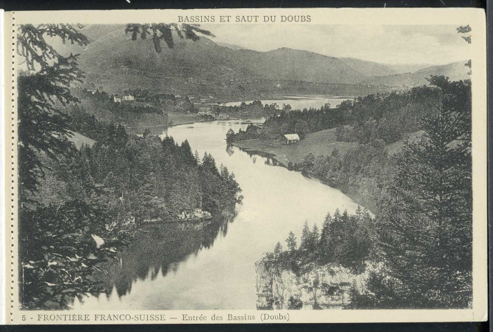 Frontière Franco-Suisse. Entrée des bassins (Doubs)