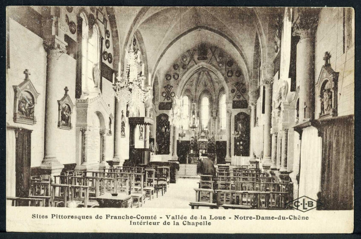 Vallée de la Loue. Notre-Dame-du-Chêne. Intérieur de la chapelle