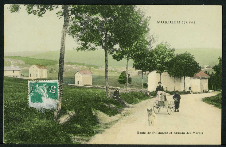 Route de Saint-Laurent et hameau des Marais
