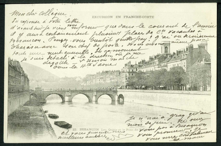 Les quais et le pont Battant en amont du pont Battant