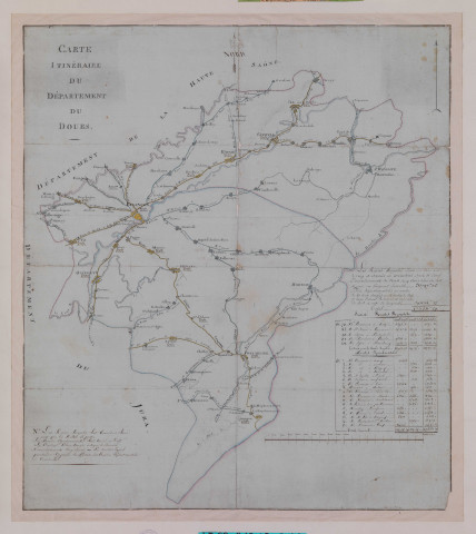 Carte itinéraire du département