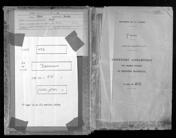 Table alphabétique