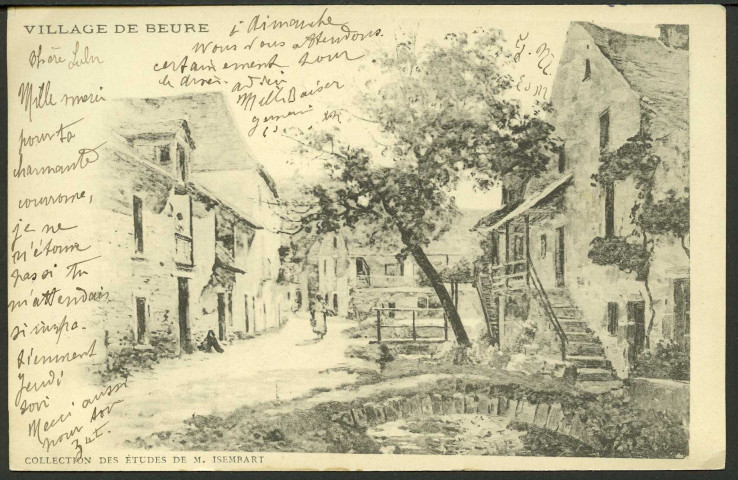 Collection des études de M. Isembart, le village de Beure