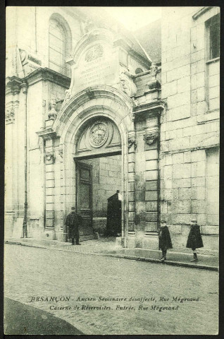 Ancien séminaire désaffecté, rue Mégevand, caserne de réserviste, entrée