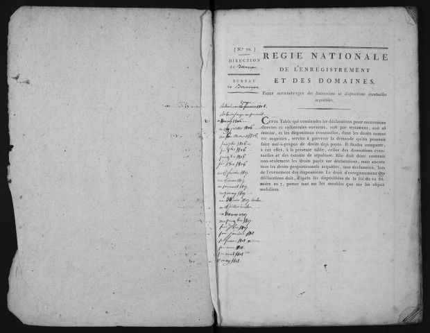Janvier 1806-1809