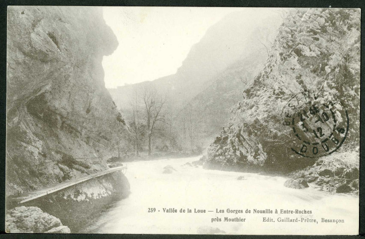 Les Gorges de Nouailles à Entre-Roches, près Mouthier