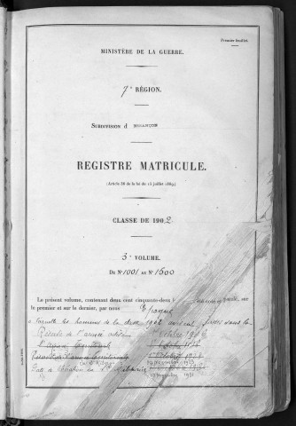 Volume 3, nos 1001 à 1500