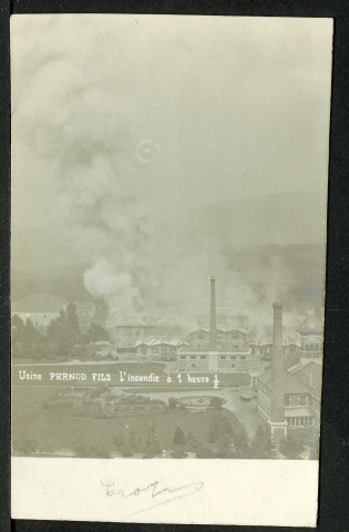 Usine Pernod fils, l'incendie à une heure et demie