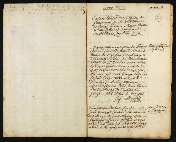 B 1770-1793 (protestants)