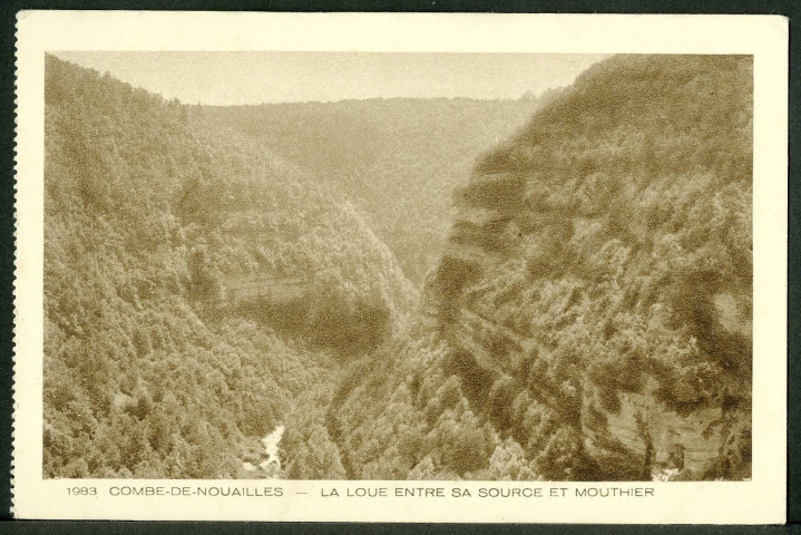 Combe-de-Nouailles. La Loue entre sa source et Mouthier