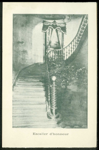Pensionnat Notre-Dame du Sacré Coeur, escalier d'honneur
