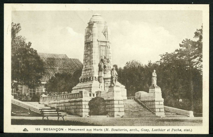 Monument élevé à la mémoire des 1531 bisontins morts pour la France pendant la grande guerre 1914-1918