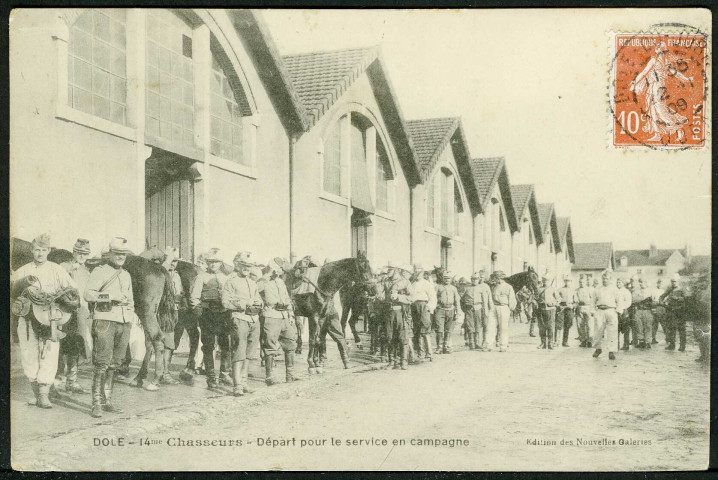 14e chasseurs, départ pour le service en campagne