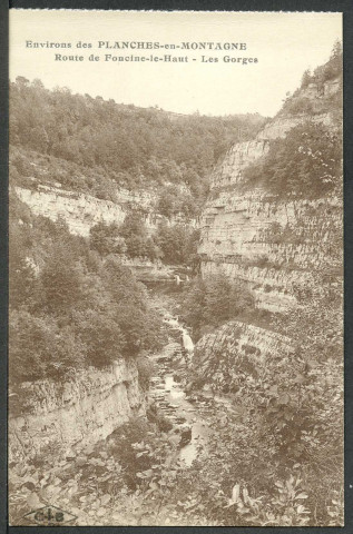 Environs de Planches-en-Montagne. Route de Foncine-le-Haut. Les Gorges