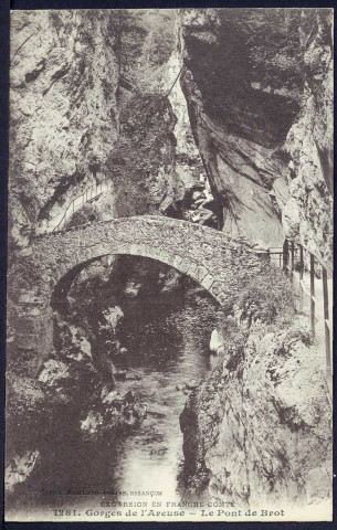 Gorges de l'Areuse. Le pont de Brot